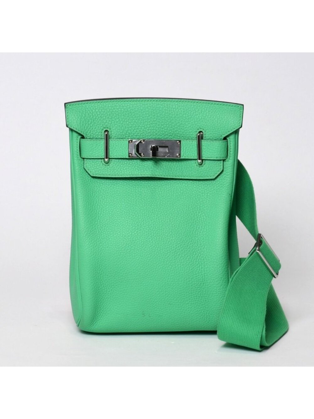 Hermes Hac a Dos PM Bag Vert Comic Togo Silver